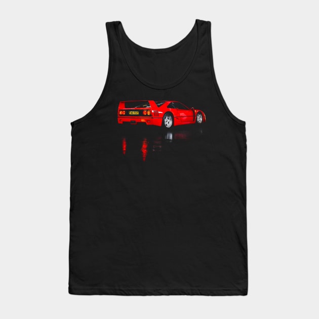 f40 supercar Tank Top by retroracing